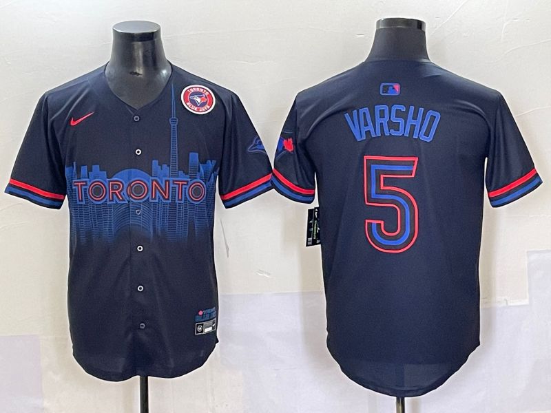 Men 2025 Toronto Blue Jays #5 Varsho Black Joint Name Nike MLB Jersey style 6->toronto blue jays->MLB Jersey